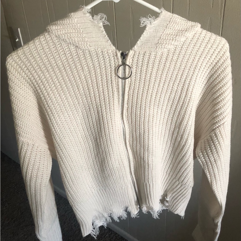 Zip Up Knit Cardigan